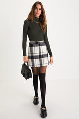 Crawford Dark Green Long Sleeve Mock Neck Bodysuit