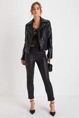 Daily Driver Black Coated High-Rise Skinny Jeans