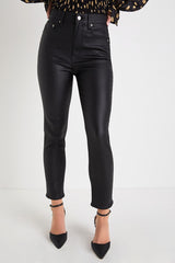 Daily Driver Black Coated High-Rise Skinny Jeans