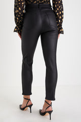 Daily Driver Black Coated High-Rise Skinny Jeans