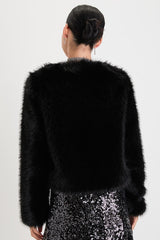 Glam Attitude Black Faux Fur Jacket