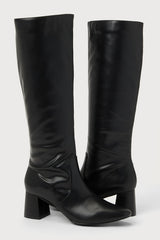 Bryson Black Knee-High Boots