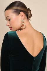 Dreaming About You Emerald Green Velvet Long Sleeve Maxi Dress