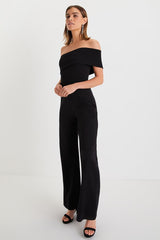 Transcend Time Black One-Shoulder Jumpsuit