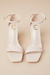 Signie Sand Square-Toe Platform Ankle Strap Heels