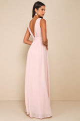 Heavenly Hues Blush Maxi Dress