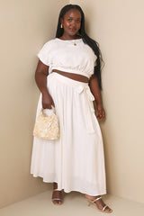 Brings You Back Ivory Two-Piece Midi Dress