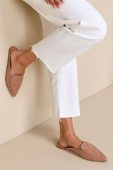 Joelle Camel Suede Loafer Slides