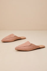Joelle Camel Suede Loafer Slides