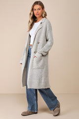 Cuddle Club Beige Marled Long Sleeve Coatigan