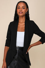 Miss Punctuality Black Lightweight Blazer