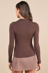 Anything is Posh-ible Brown Top
