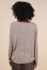 Positive Affirmations Taupe Loose Knit Sweater