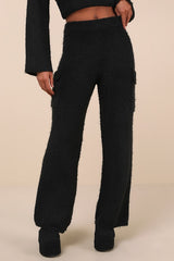 Signature Sunday Black Knit Sweater Pants