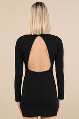 Sultry Favorite Black Backless Mini Dress