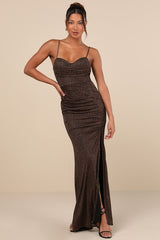 Stunning Wonder Black Leopard Mesh Bustier Mermaid Maxi Dress