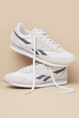 Classic AZ Chalk and Grey Suede Leather Sneakers