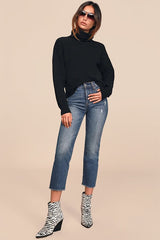 Amazing Memories Black Turtleneck Sweater