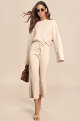 Snuggly Style Cream Ribbed Knit Cropped Sweater