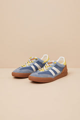 Verdict Blue Multi Suede Leather Lace-Up Sneakers