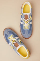 Verdict Blue Multi Suede Leather Lace-Up Sneakers