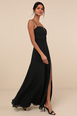 Sweeney Black Sleeveless Maxi Dress