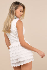 Raphaela White Eyelet Embroidered Bloomer Shorts
