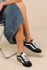 Super Lowpro Black Suede Leather Sneakers