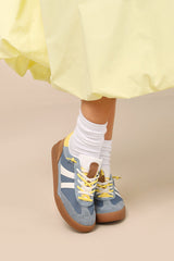 Verdict Blue Multi Suede Leather Lace-Up Sneakers