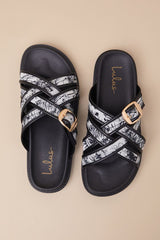 Killian Multi Tropical Print Slide Sandals