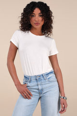 Skyra White T-Shirt Bodysuit