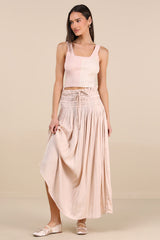Made to Be Mod Blush Color Block Ribbed Cropped Tank Top
