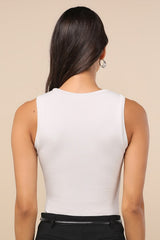 Always Easygoing Ivory Sleeveless Bodysuit