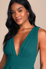 Amazing Evening Hunter Green Tiered Maxi Dress