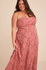 Garden of Romance Rusty Rose Burnout Maxi Dress