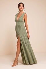 Heavenly Hues Sage Brush Maxi Dress