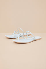 Leanna Aqua Strappy Slide Sandals