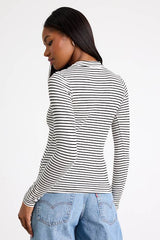 Anything is Posh-ible White Striped Top