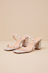 Tresa Silver Floral Strappy High Heel Sandals