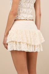 Angel Cream Lace Mini Skort