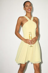 Forevermore Light Yellow Skater Dress