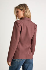 Polished Icon Brown Fitted Blazer