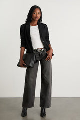 Sophisticated Chic Black Tweed Blazer