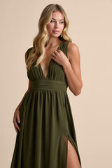 Heavenly Hues Olive Maxi Dress
