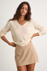 Halifax Cream Knit Sweater