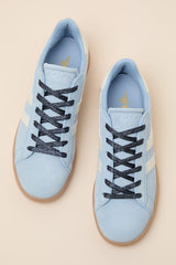 Aztec Air and Off White Suede Leather Lace-Up Sneakers