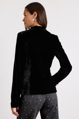 Cashton Black Velvet Blazer