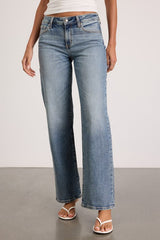 Keeper Medium Wash Low-Rise Straight Jeans