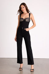 Letty Black Lace Bustier Tank Top