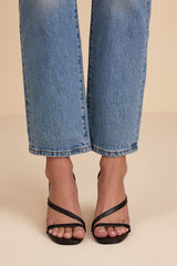Leigh Black Strappy High Heel Sandals